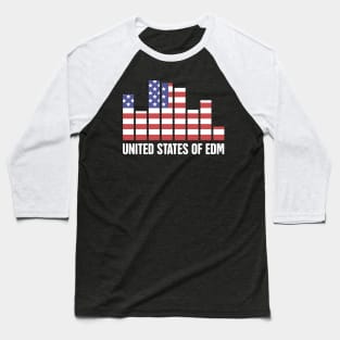 Patriotic USA Flag – United States of EDM Baseball T-Shirt